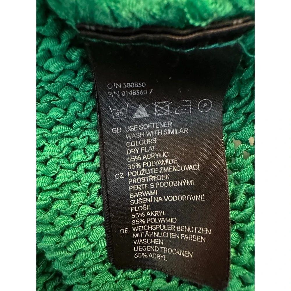 H&M Kelly Green Open‎ Stitch Sleeveless Knit Summer Vacation Tank Top Size 2